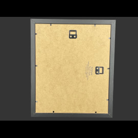 Ferrari Frame 512 S n° 7 24h Le Mans 1970 Black Wooden Frame with Sketch 25 x 30 cm - Uli Ehret