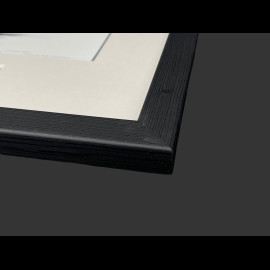 Porsche Rahmen 356 Abarth Carrera GTL / 356 Speedster / 550 A Coupe Schwarzer Holzrahmen mit Skizze 25 x 30 cm - Uli Ehret