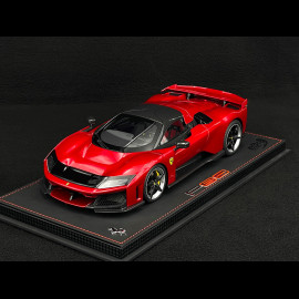 Ferrari F80 2024 Rosso Supercar / Two-Tone Carbon Rims 1/18 BBR Models P18253H