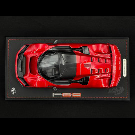 Ferrari F80 2024 Rosso Supercar / Two-Tone Carbon Rims 1/18 BBR Models P18253H