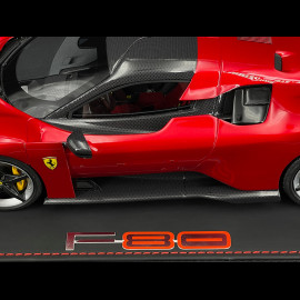 Ferrari F80 2024 Rosso Supercar / Two-Tone Carbon Rims 1/18 BBR Models P18253H
