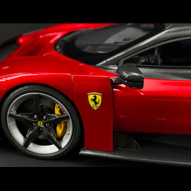 Ferrari F80 2024 Rosso Supercar / Two-Tone Carbon Rims 1/18 BBR Models P18253H