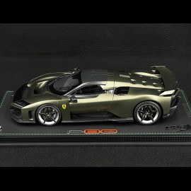 Ferrari F80 2024 Verde Masoni Opaco / Zweifarbige Carbonfelgen 1/18 BBR Models P18253I1