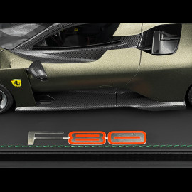 Ferrari F80 2024 Verde Masoni Opaco / Zweifarbige Carbonfelgen 1/18 BBR Models P18253I1