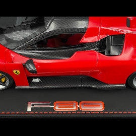 Ferrari F80 2024 Rosso Corsa / Zweifarbige Carbonfelgen 1/18 BBR Models P18253A1