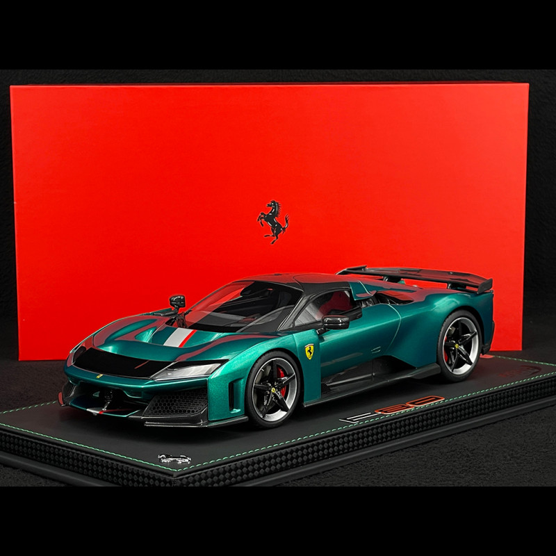 Ferrari F80 2024 Jewel Green / Two-Tone Carbon Rims 1/18 BBR Models P18253F1