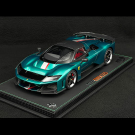 Ferrari F80 2024 Jewel Green / Two-Tone Carbon Rims 1/18 BBR Models P18253F1