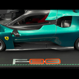 Ferrari F80 2024 Jewel Green / Two-Tone Carbon Rims 1/18 BBR Models P18253F1