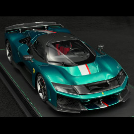 Ferrari F80 2024 Jewel Green / Two-Tone Carbon Rims 1/18 BBR Models P18253F1