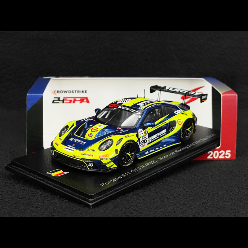 Porsche 911 GT3 R Type 992 n° 96 2nd 24h Spa 2025 1/43 Spark SB850