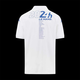 Poloshirt 24h Le Mans 2024 Kappa Weiß / Blau 351W47W-001 - Unisex