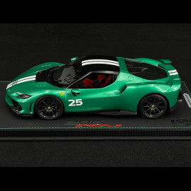 Ferrari 296 Speciale n° 25 2025 Verde Nürburgring / White Stripes 1/18 BBR Models P18269A