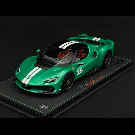 Ferrari 296 Speciale n° 25 2025 Verde Nürburgring / Weiße Streifen 1/18 BBR Models P18269A