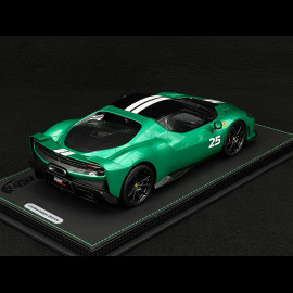 Ferrari 296 Speciale n° 25 2025 Verde Nürburgring / Weiße Streifen 1/18 BBR Models P18269A