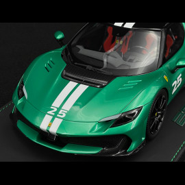 Ferrari 296 Speciale n° 25 2025 Verde Nürburgring / White Stripes 1/18 BBR Models P18269A