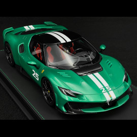 Ferrari 296 Speciale n° 25 2025 Verde Nürburgring / White Stripes 1/18 BBR Models P18269A
