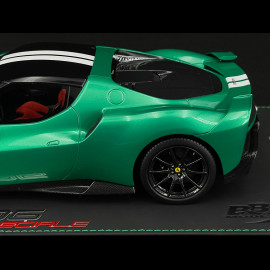 Ferrari 296 Speciale n° 25 2025 Verde Nürburgring / White Stripes 1/18 BBR Models P18269A