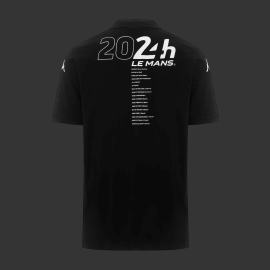 Poloshirt 24h Le Mans 2024 Kappa Schwarz / Weiß 351W47W-005 - Unisex