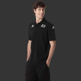Poloshirt 24h Le Mans 2024 Kappa Schwarz / Weiß 351W47W-005 - Unisex