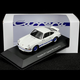 Porsche 911 Carrera RS 2.7 1972 Weiß / Blaue Streifen 1/43 Spark MAP02030225