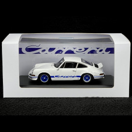 Porsche 911 Carrera RS 2.7 1972 Weiß / Blaue Streifen 1/43 Spark MAP02030225