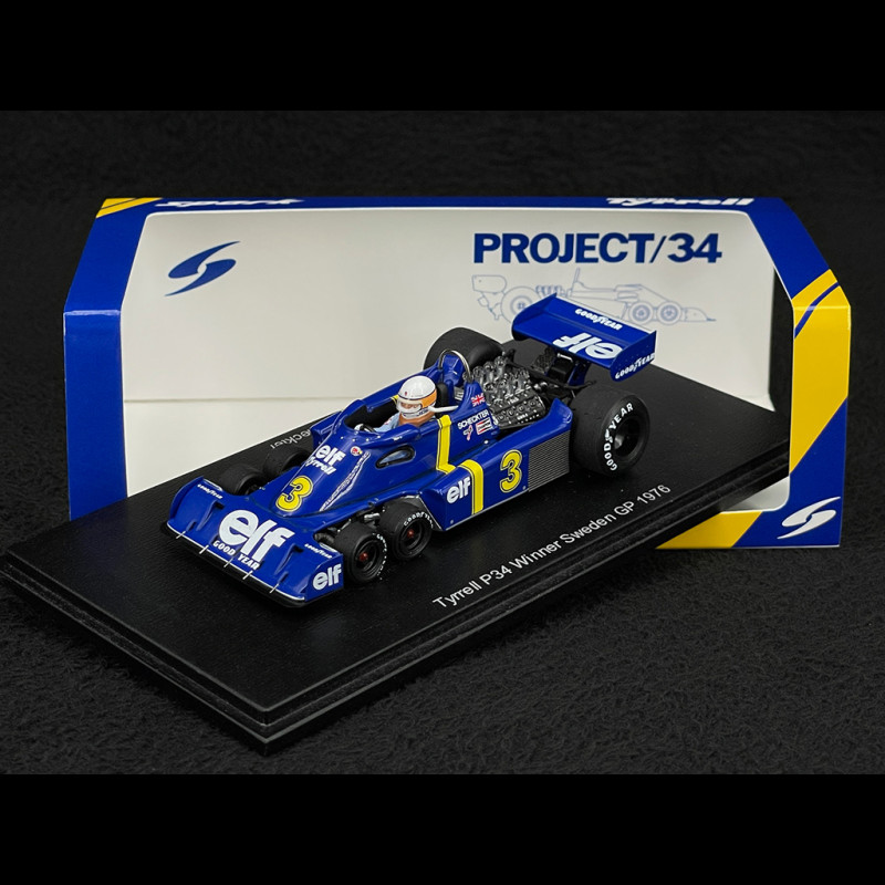 Jody Scheckter Tyrrell P34 n° 3 Winner Swedish GP 1976 F1 1/43 Spark S7306