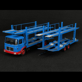 Man Truck Car Carrier Truck with Trailer 1970 Blue 1/43 Ixo TTRX034