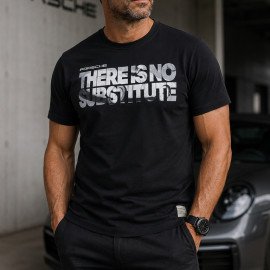 Porsche T-shirt There Is No Substitute Since 1948 Black WAP580T0NS - unisex