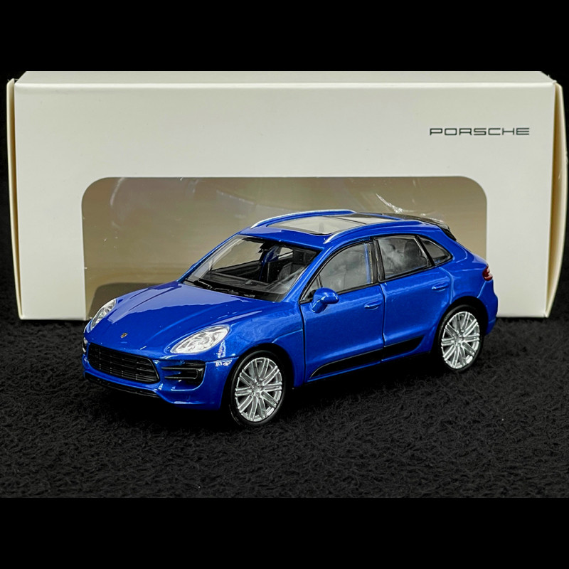 Porsche Macan Turbo 2019 Blau Reibungsspielzeug 1/38 Welly MAP01024015
