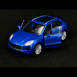 Porsche Macan Turbo 2019 Blue Friction Toy 1/38 Welly MAP01024015