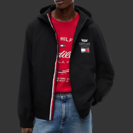Cadillac Jacket F1 Team X Tommy Hilfiger Hooded Windbreaker Black MN0MN00084BDS - Unisex