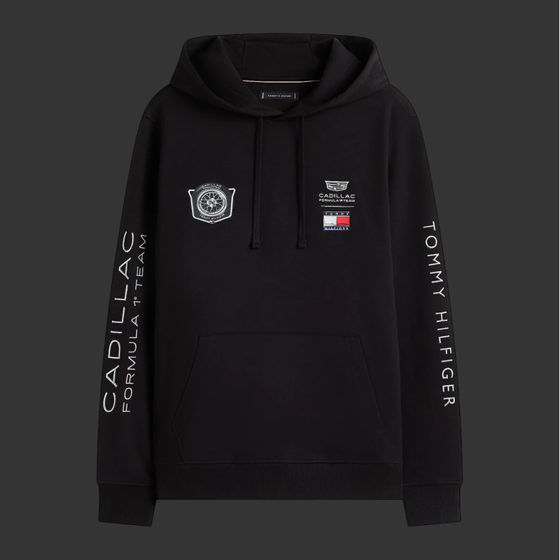 Cadillac Hoodie F1 Team X Tommy Hilfiger Black MN0MN00086BDS - Unisex