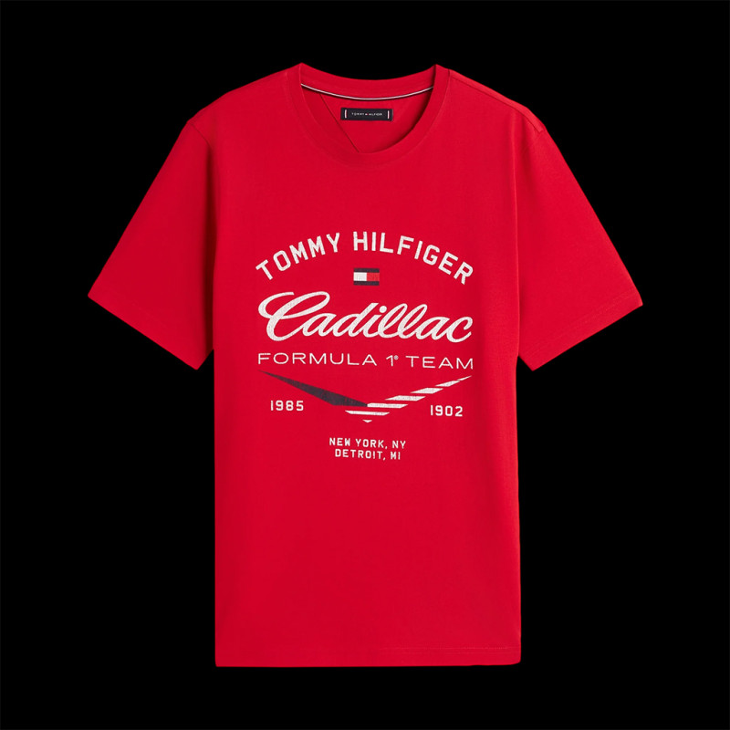 Cadillac T-Shirt F1 Team X Tommy Hilfiger 2026 Vintage Rot MN0MN00097XLG - Unisex