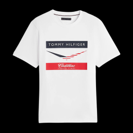 Cadillac T-Shirt F1 Team X Tommy Hilfiger Chevron 2026 Weiß MN0MN00101YBR - Unisex