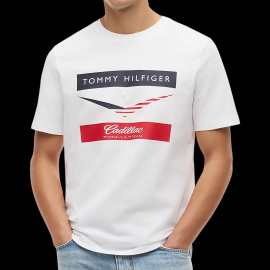 Cadillac T-Shirt F1 Team X Tommy Hilfiger Chevron 2026 White MN0MN00101YBR - Unisex