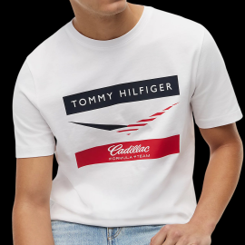 Cadillac T-Shirt F1 Team X Tommy Hilfiger Chevron 2026 White MN0MN00101YBR - Unisex