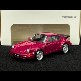 Porsche 911 Turbo Type 964 1990 Ruby Red Friction Toy 1/38 Welly MAP01025015