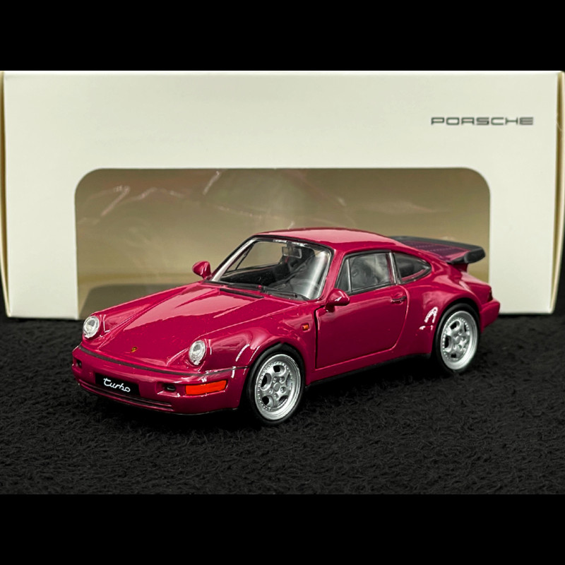 Porsche 911 Turbo Type 964 1990 Ruby Red Friction Toy 1/38 Welly MAP01025015