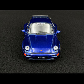 Porsche 911 Turbo Type 964 1990 Blue Friction Toy 1/38 Welly MAP01025015