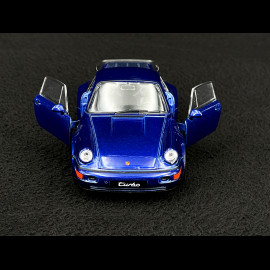 Porsche 911 Turbo Type 964 1990 Blue Friction Toy 1/38 Welly MAP01025015