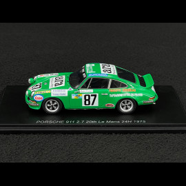 Porsche 911 Carrera RSR 2.7 n° 87 24h Le Mans 1975 1/43 Spark S9812