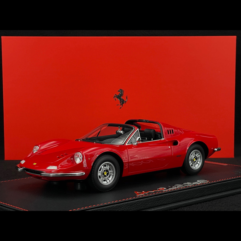 Ferrari Dino 246 GTS Genfer Autosalon 1972 Rosso Corsa 1/18 BBR Models P18258