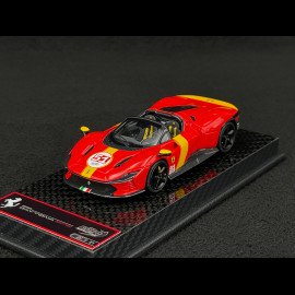 Ferrari Daytona SP3 Serie Icona n° 51 Hommage 24h Le Mans 2022 Rosso Corsa / Jaune Giallo 1/43 BBR Models BBRC267LM51