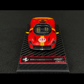 Ferrari Daytona SP3 Serie Icona n° 51 Hommage 24h Le Mans 2022 Rosso Corsa / Jaune Giallo 1/43 BBR Models BBRC267LM51