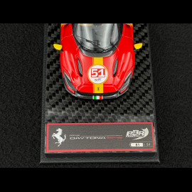 Ferrari Daytona SP3 Serie Icona n° 51 Tribute 24h Le Mans 2022 Rosso Corsa / Jaune Giallo 1/43 BBR Models BBRC267LM51
