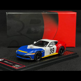 Ferrari 12Cilindri Coupe n° 39 Hommage 24h Le Mans 1972 Blau / Weiß / Rot 1/43 BBR Models BBRC299LM
