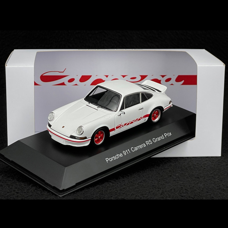 Porsche 911 Carrera RS 2.7 1972 White / Red Stripes 1/43 Spark MAP02030325