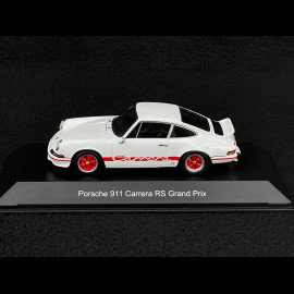 Porsche 911 Carrera RS 2.7 1972 White / Red Stripes 1/43 Spark MAP02030325