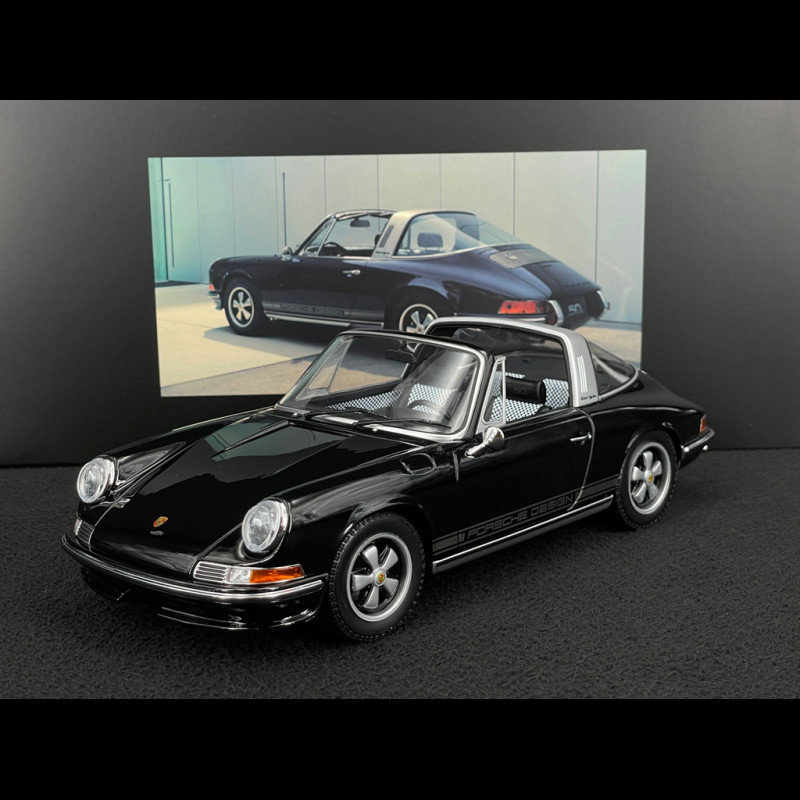 Porsche 911 S 2.4 Targa 1972 50. Jahrestag Porsche Design Schwarz 1/18 Spark WAP0215400TTRG