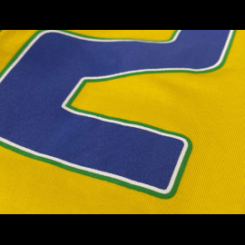 Ayrton Senna T-shirt F1 n° 12 Yellow ASLE01006-YLW - unisex